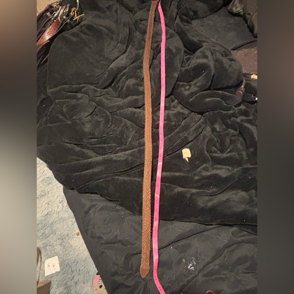 NWOT brown braided belt.